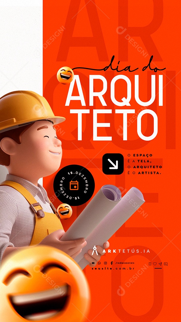 Story Dia do Arquiteto 15 de Dezembro Social Media PSD Editável