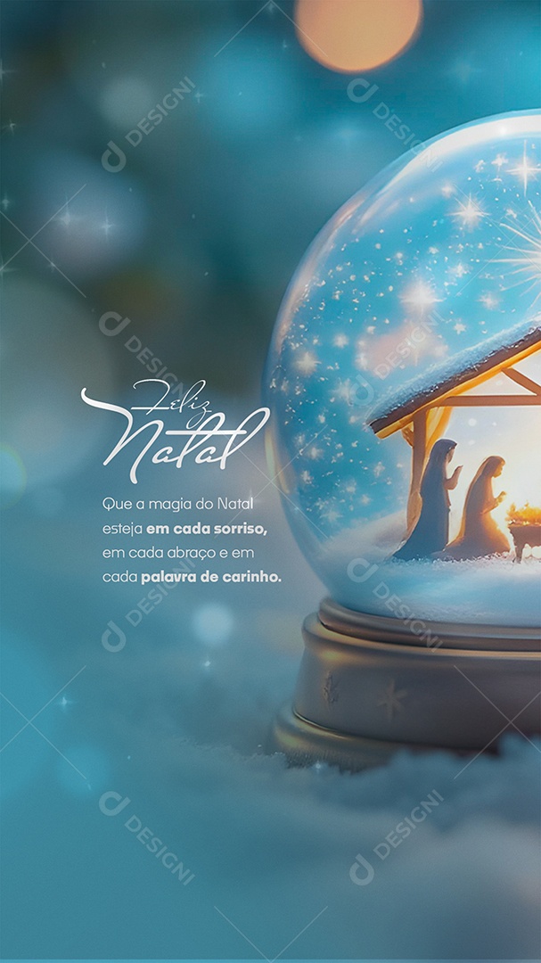 Story Feliz Natal 25 de Dezembro Magia do Natal Social Media PSD Editável