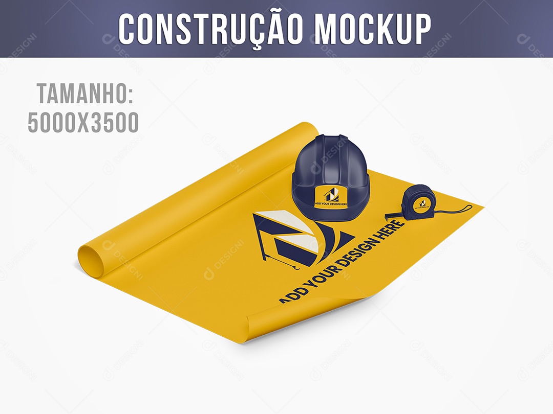 Construção Mockup PSD Editável