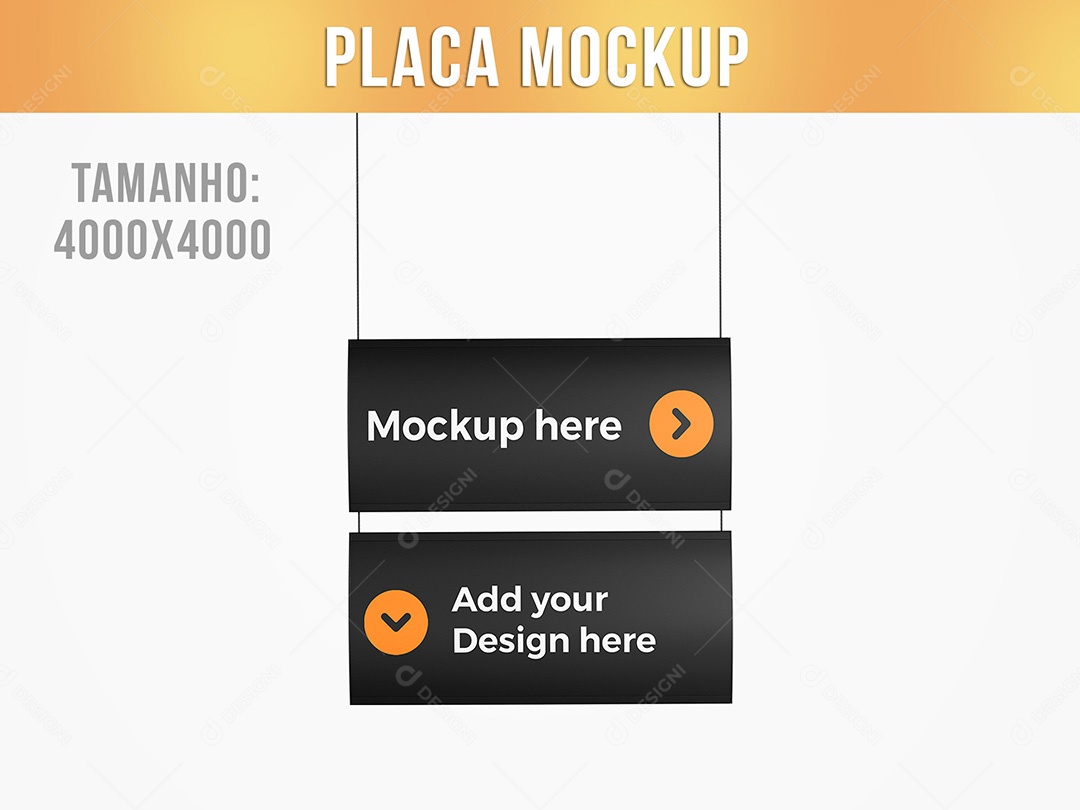 Placa Mockup PSD Editável