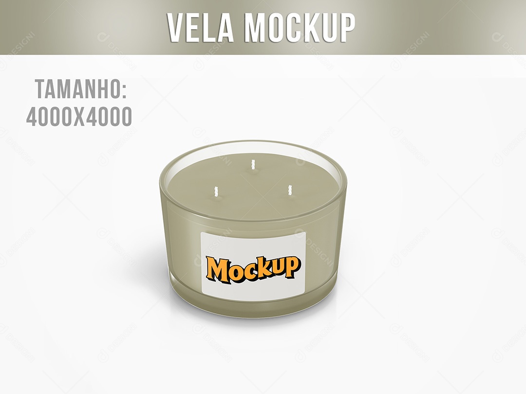Mockup De Vela Preto PSD Editável