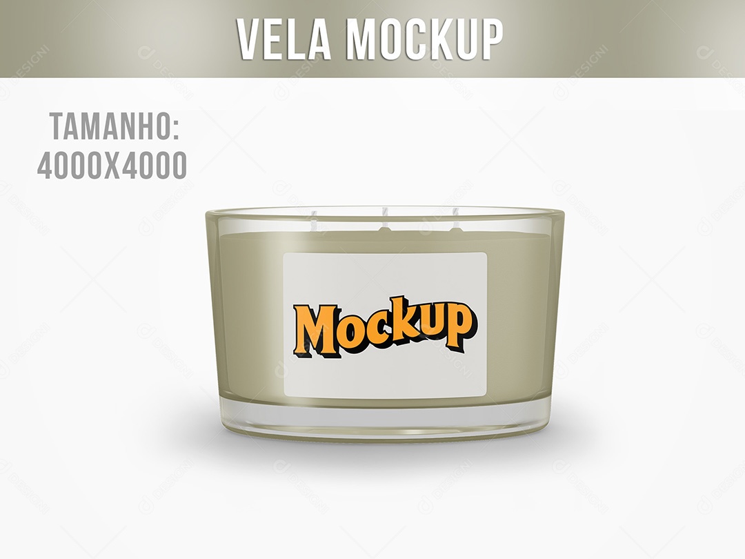 Mockup De Vela Preto PSD Editável