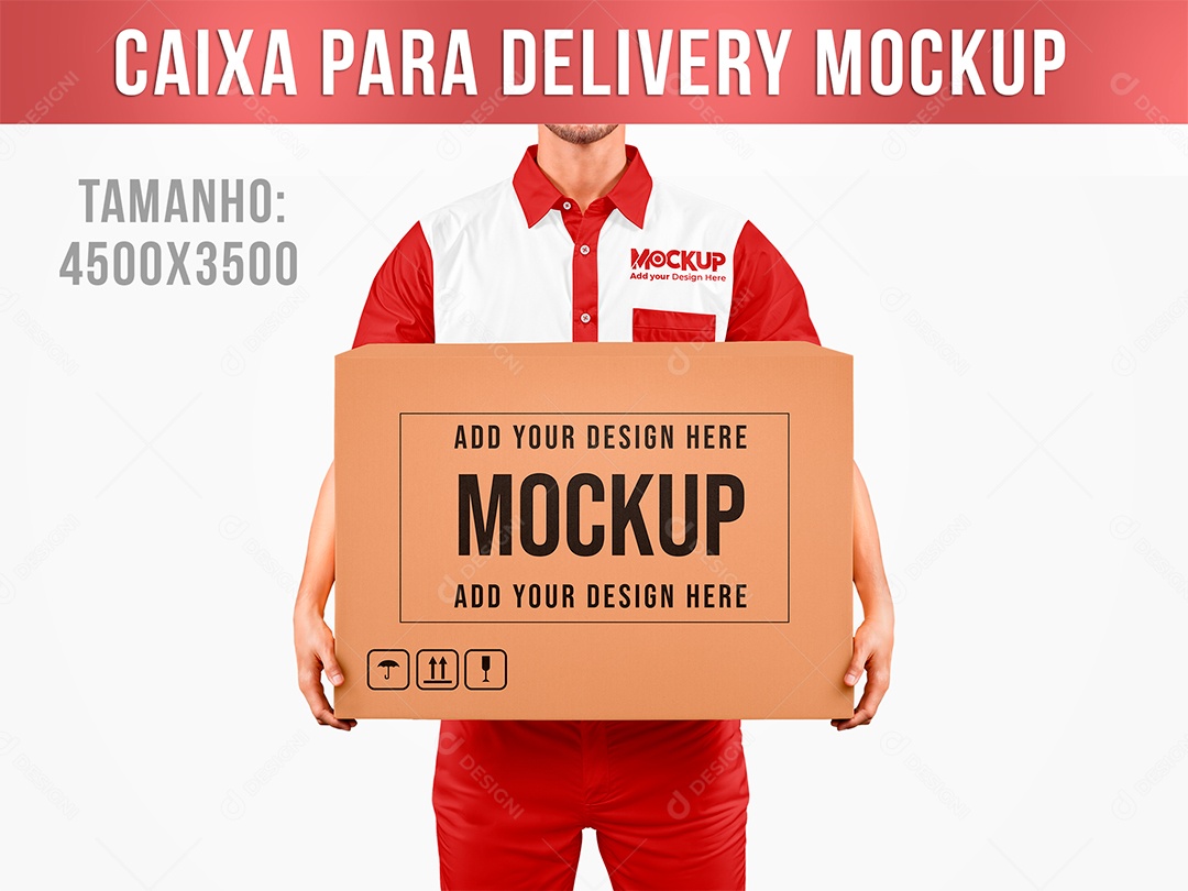 Caixa para Delivery Mockup PSD Editável