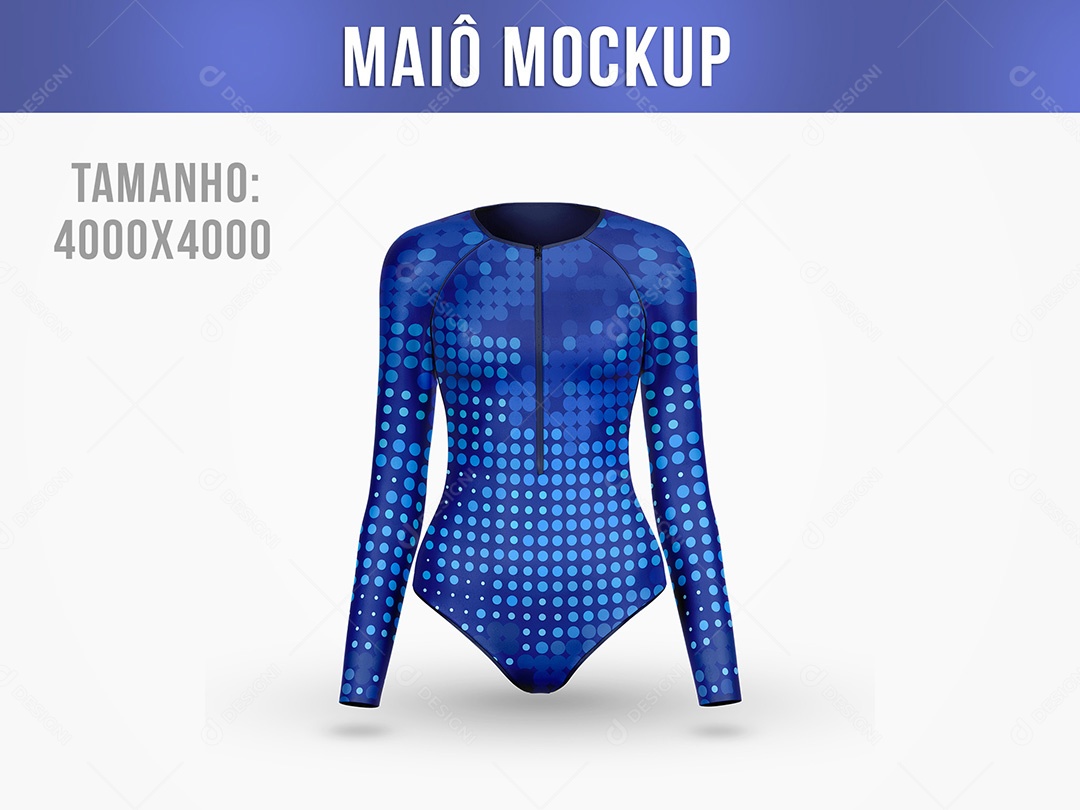 Mockup De Maiô Azul PSD Editável