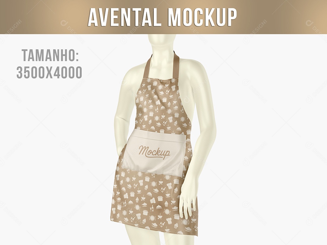 Avental Mockup PSD Editável