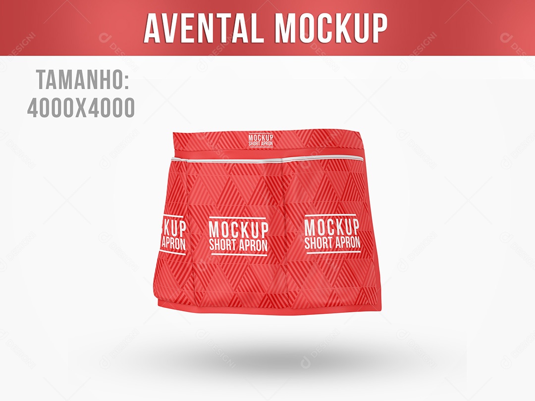 Avental Frente Mockup PSD Editável