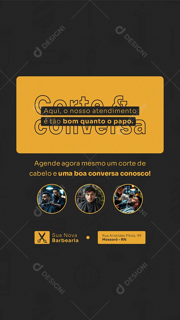 Story Barber A Good Court and a Good Social Media PSD Talk Editable