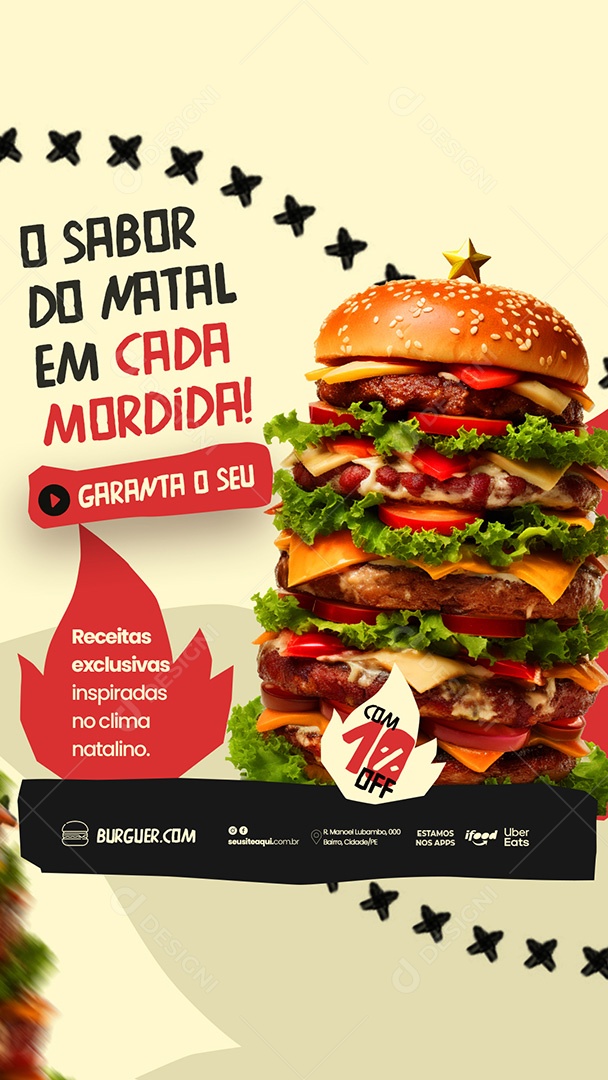 Story O Sabor do Natal em Cada Mordida Social Media PSD Editável