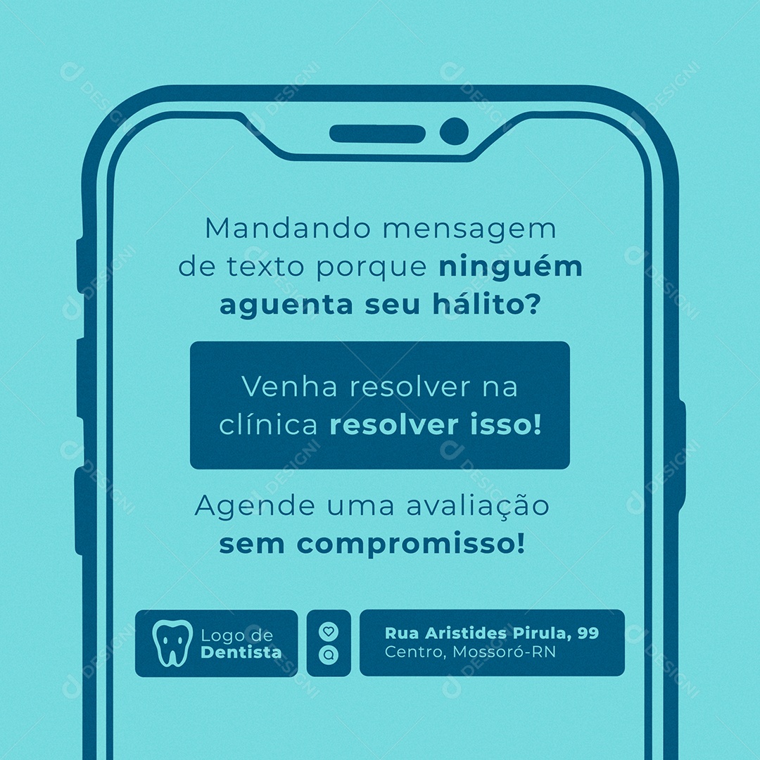 Dentista Agende Uma Avaliação Sem Compromisso Social Media PSD Editável