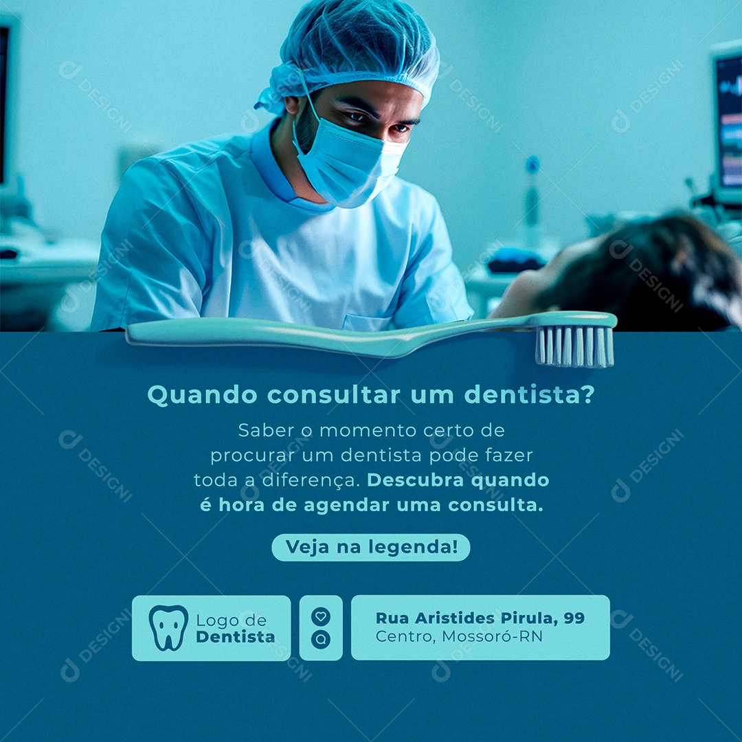 Dentista Agende uma Consulta Social Media PSD Editável