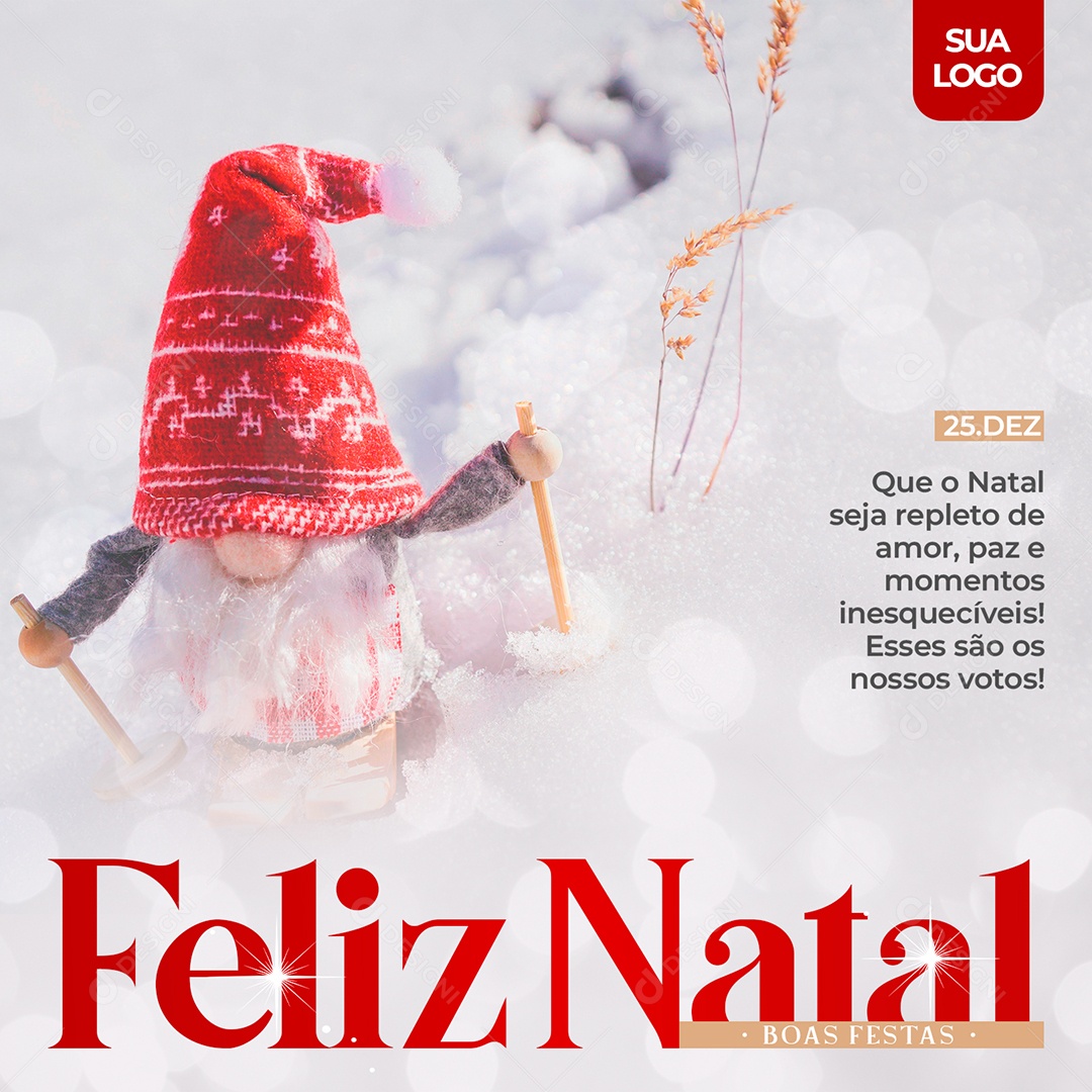 Story Feliz Natal 25 de Dezembro Social Media PSD Editável