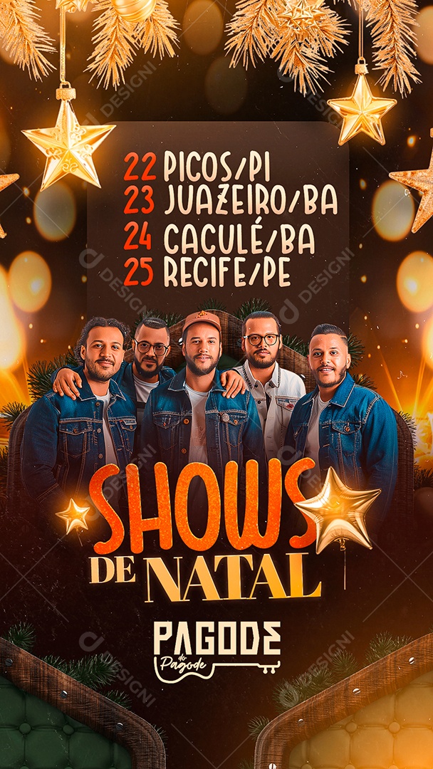 Story Flyer Shows De Natal Pagode do Pagode Social Media PSD Editável