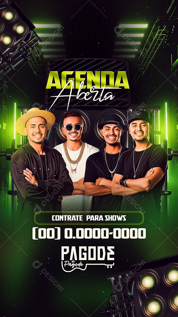 Story Flyer Agenda Aberta Pagode do Pagode Social Media PSD Editável