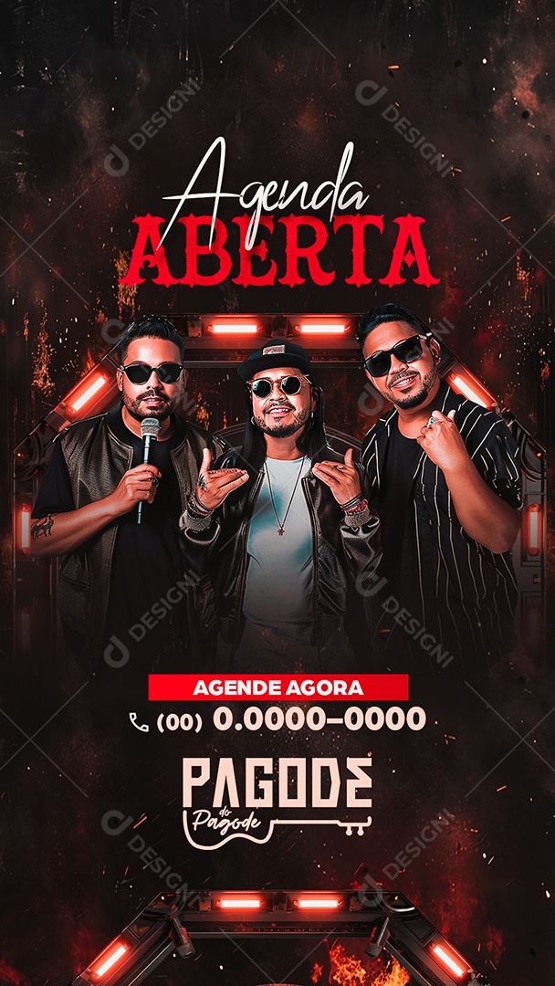 Story Flyer Agenda Aberta Social Media PSD Editável