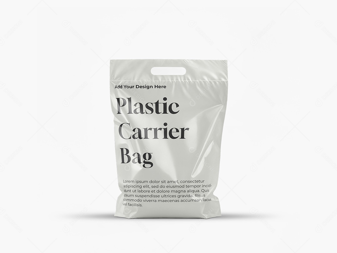 Sacola Plática com Alça Mockup PSD Editável