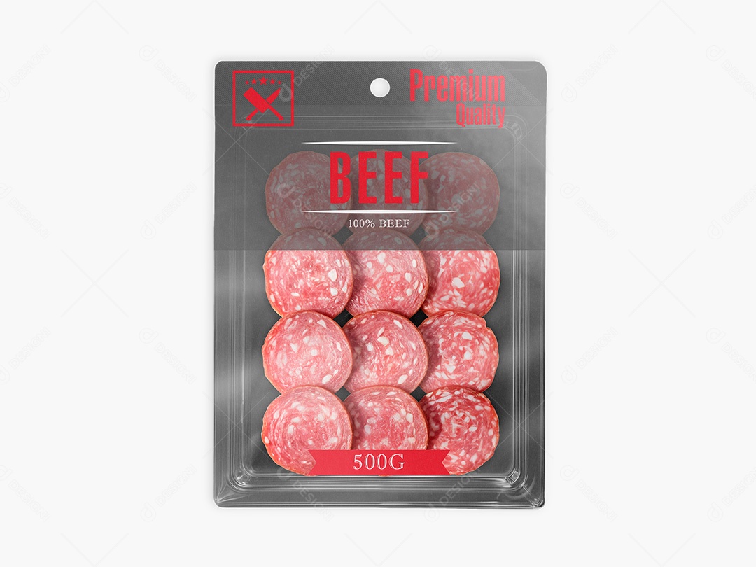 Salame em uma Bandeja Mockup PSD Editável