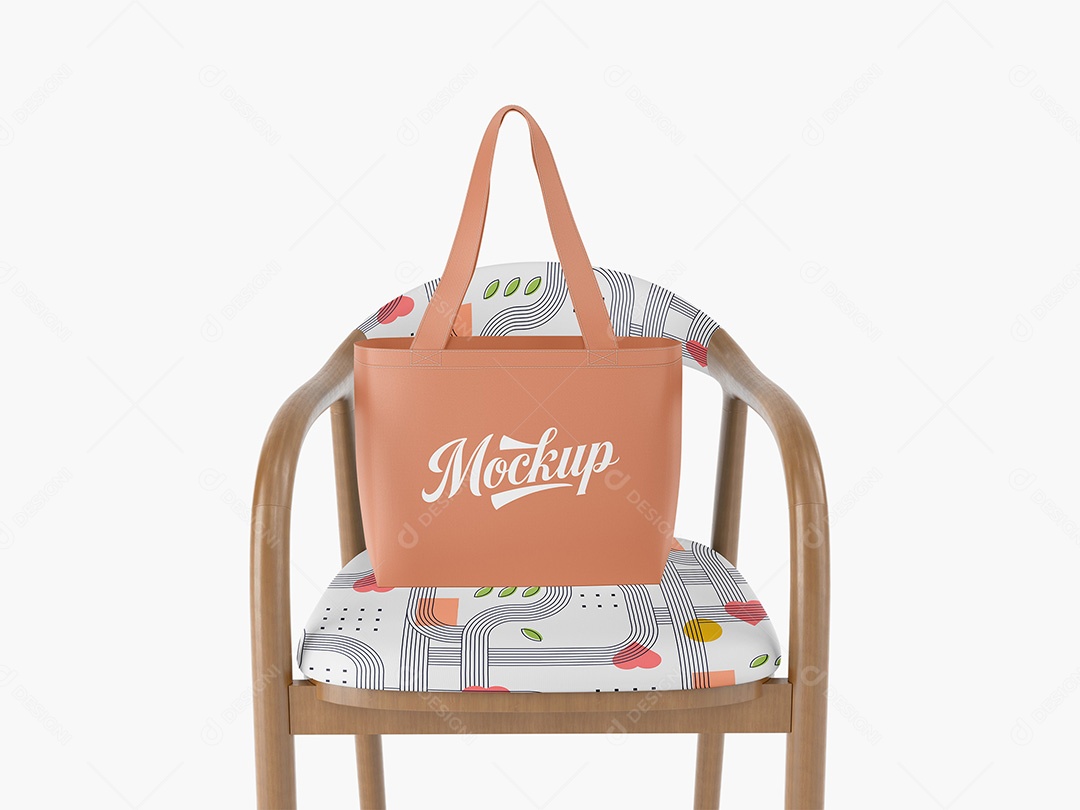 Bolsa na Cadeira Mockup PSD Editável