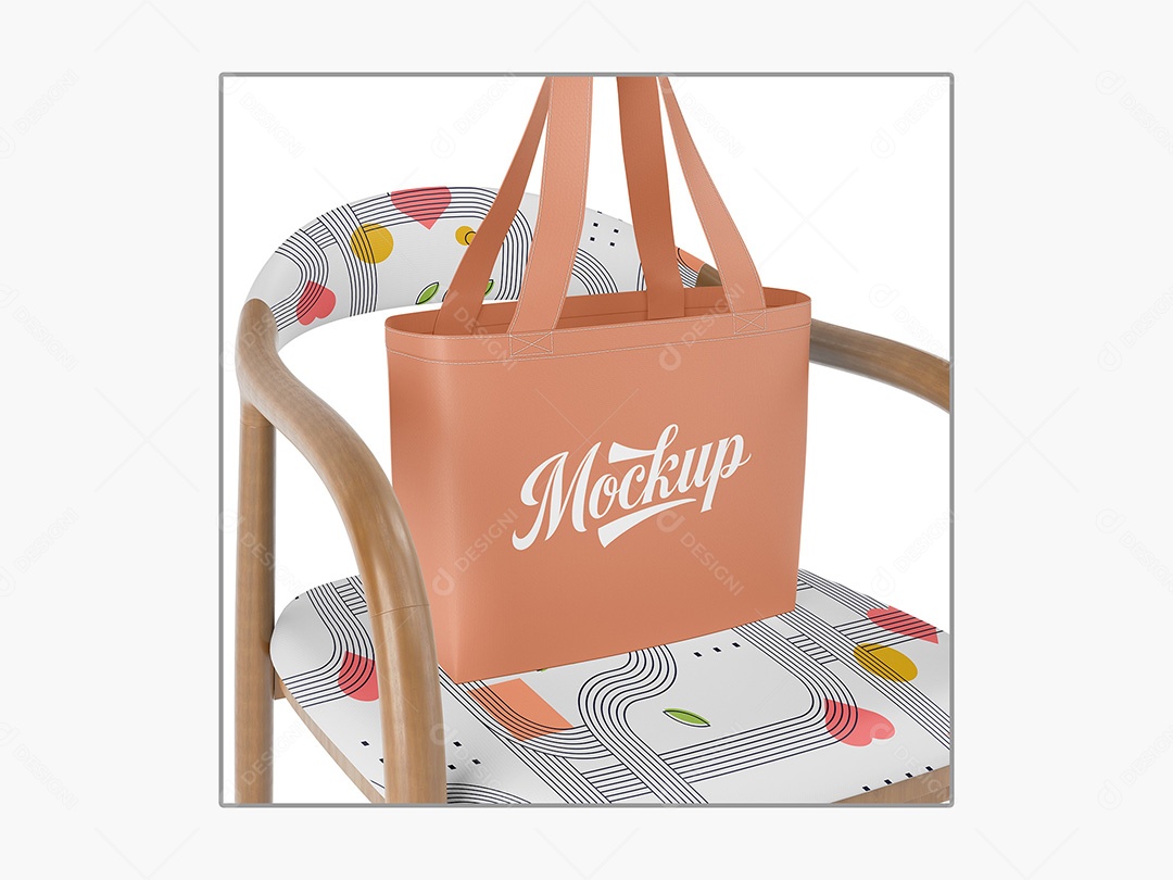 Bolsa na Cadeira Mockup PSD Editável