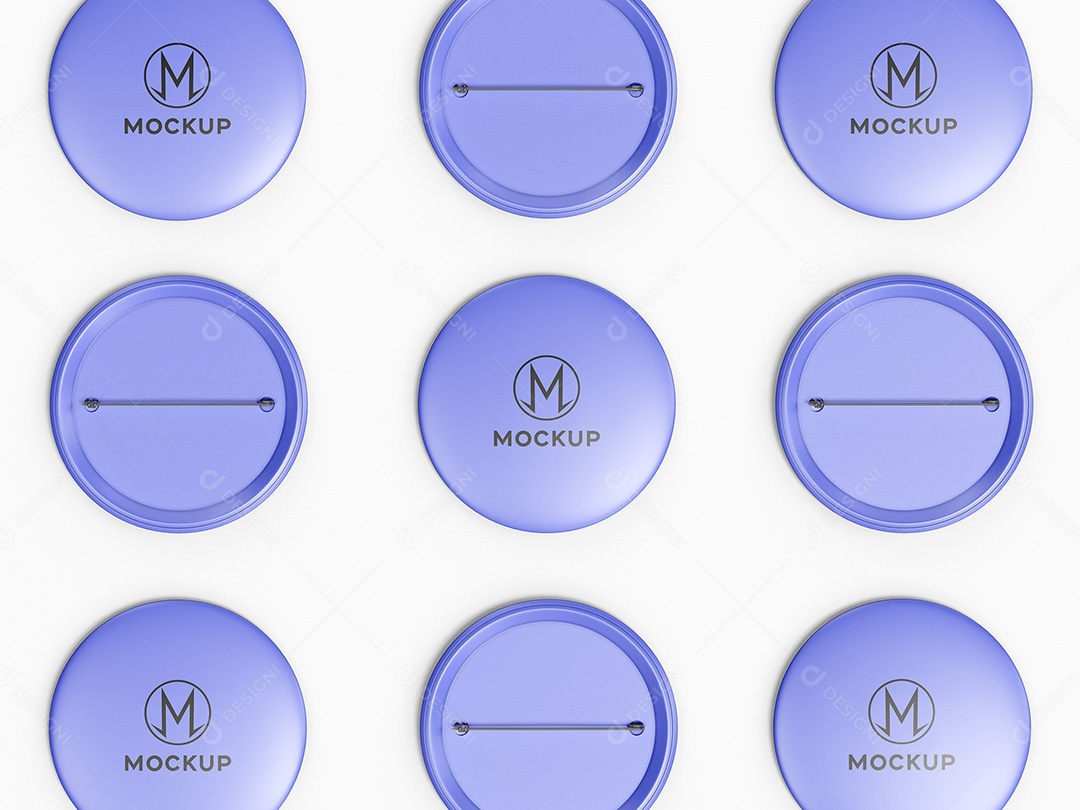 Broche Redondo Mockup PSD Editável