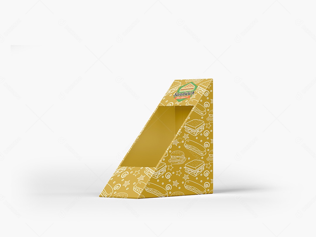 Caixa para Sanduíche Mockup PSD Editável