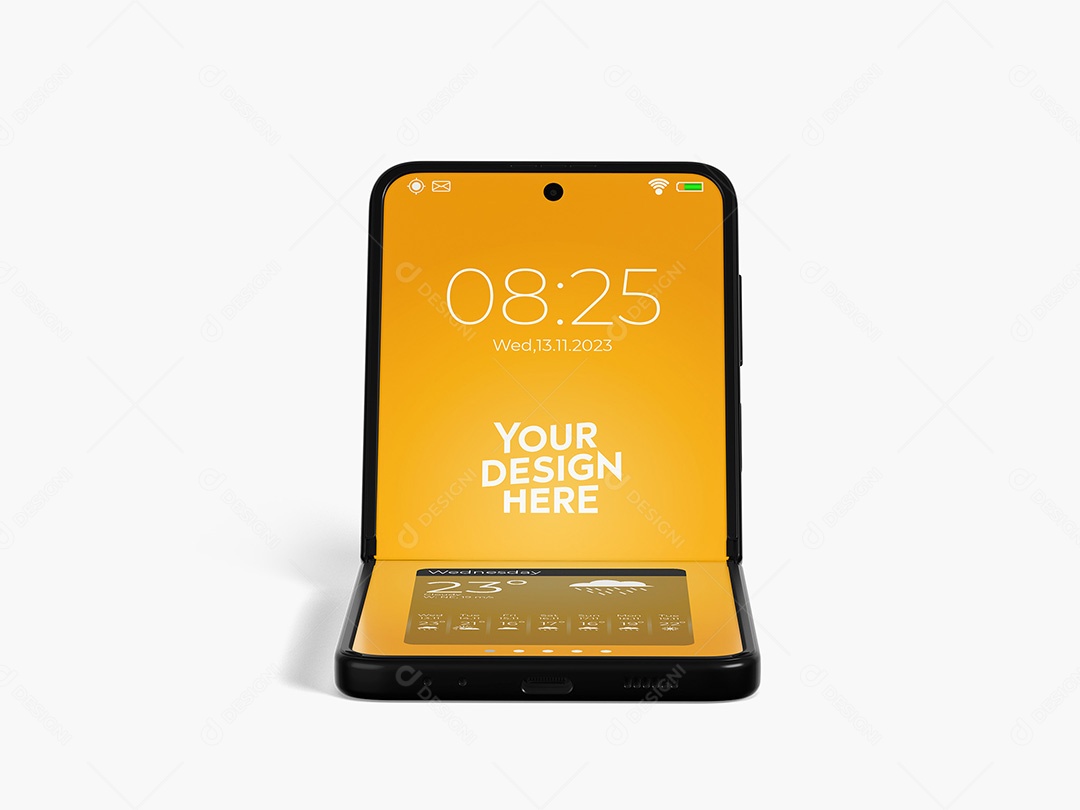 Celular Dobrável Mockup PSD Editável