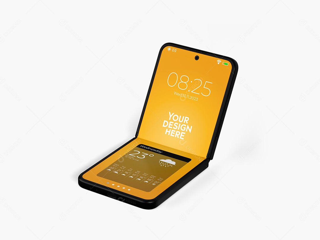 Celular Dobrável Mockup PSD Editável