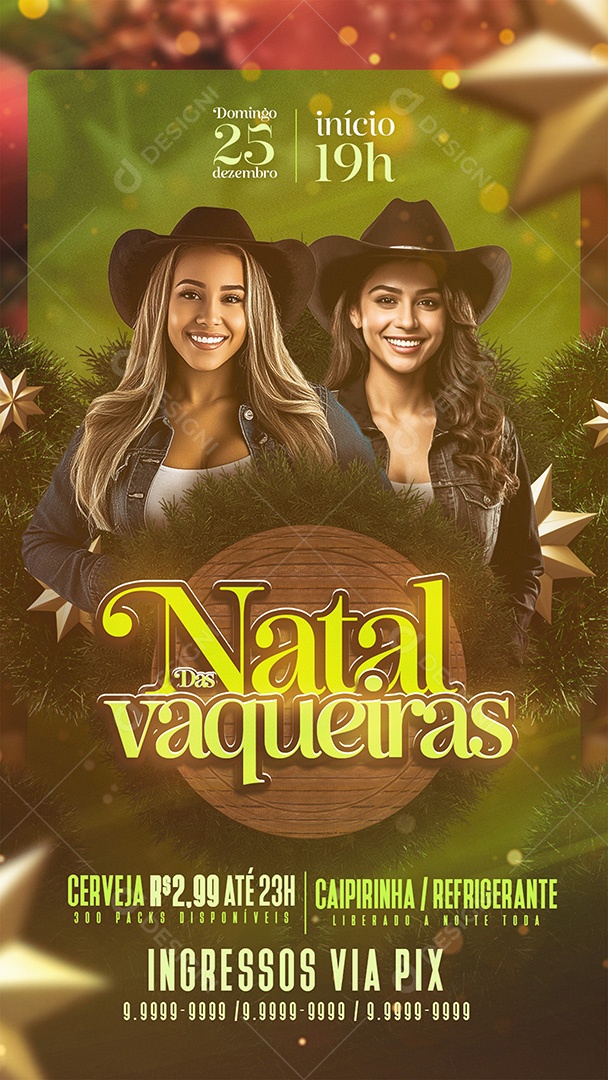 Story Flyer Shows Natal das Vaqueiras Social Media PSD Editável