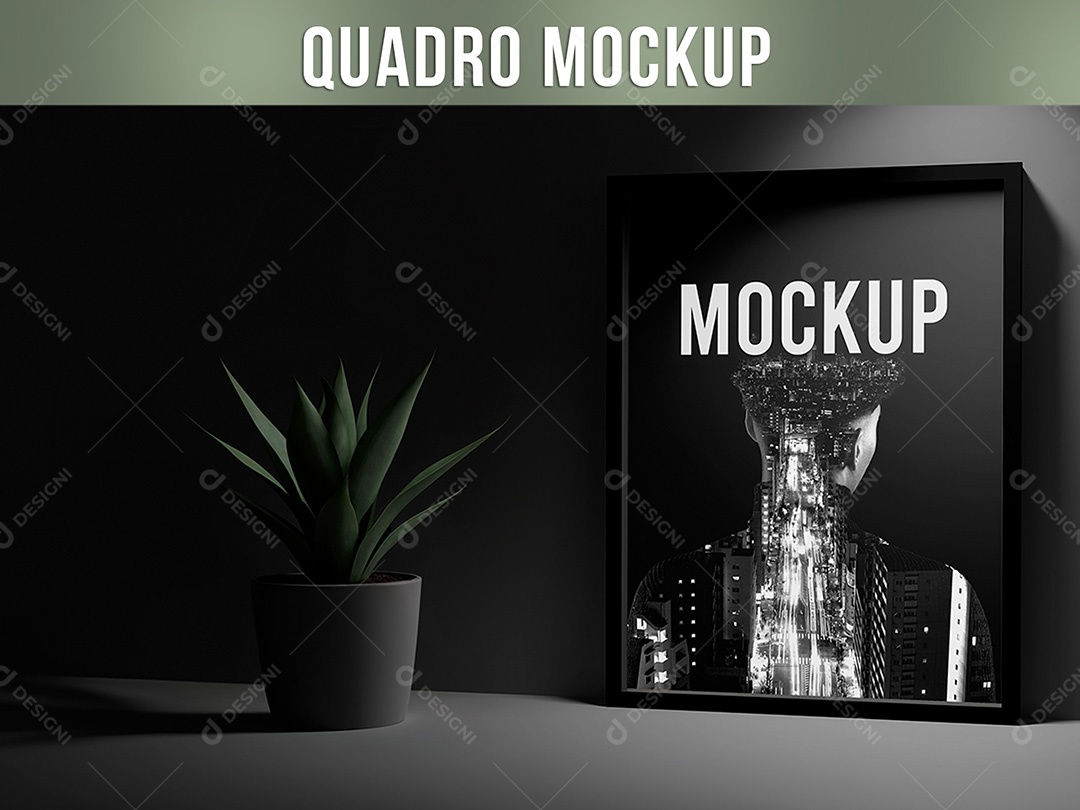 Maquete de Quadro Mockup PSD Editável