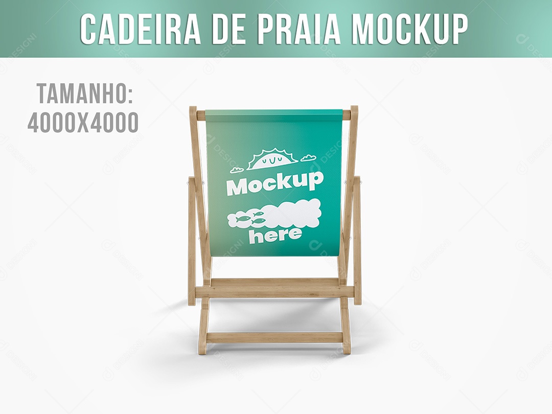 Cadeira de Praia Mockup PSD Editável