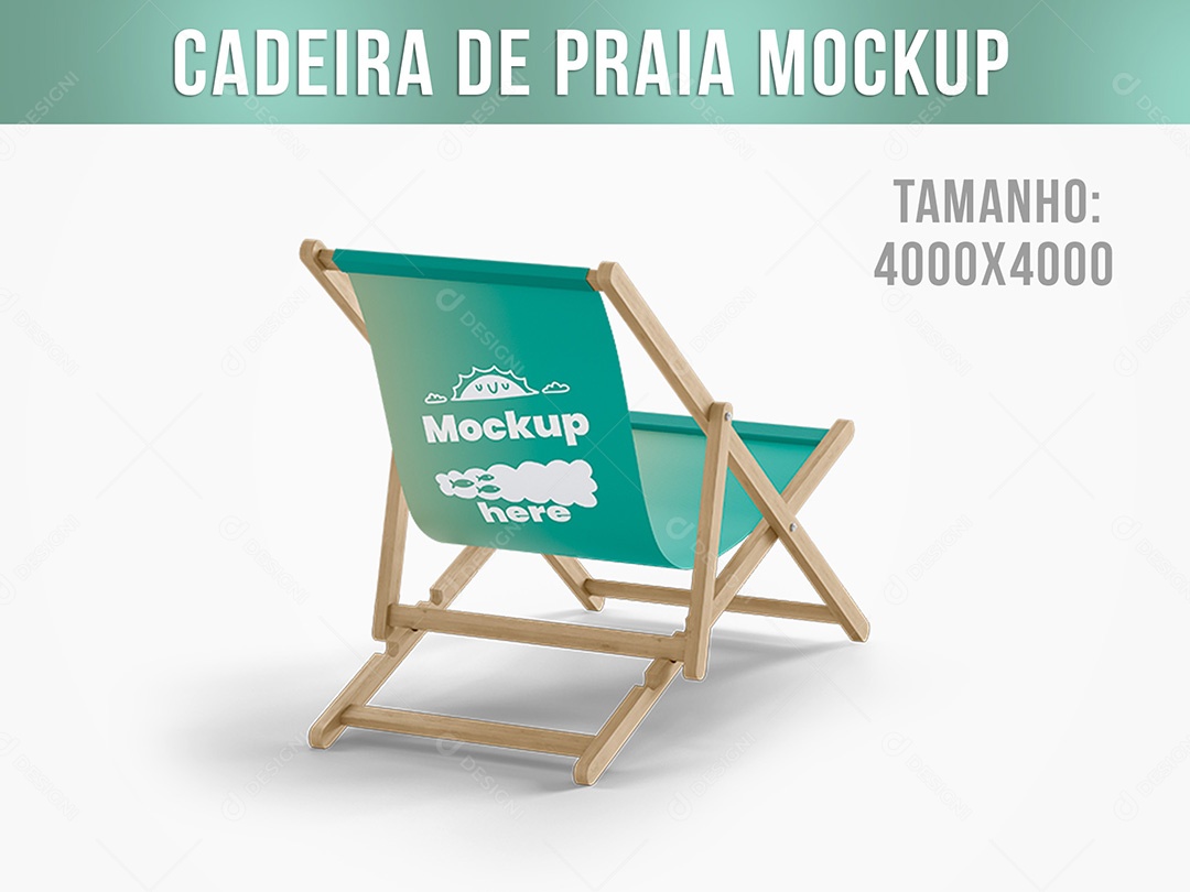 Cadeira de Praia Mockup PSD Editável
