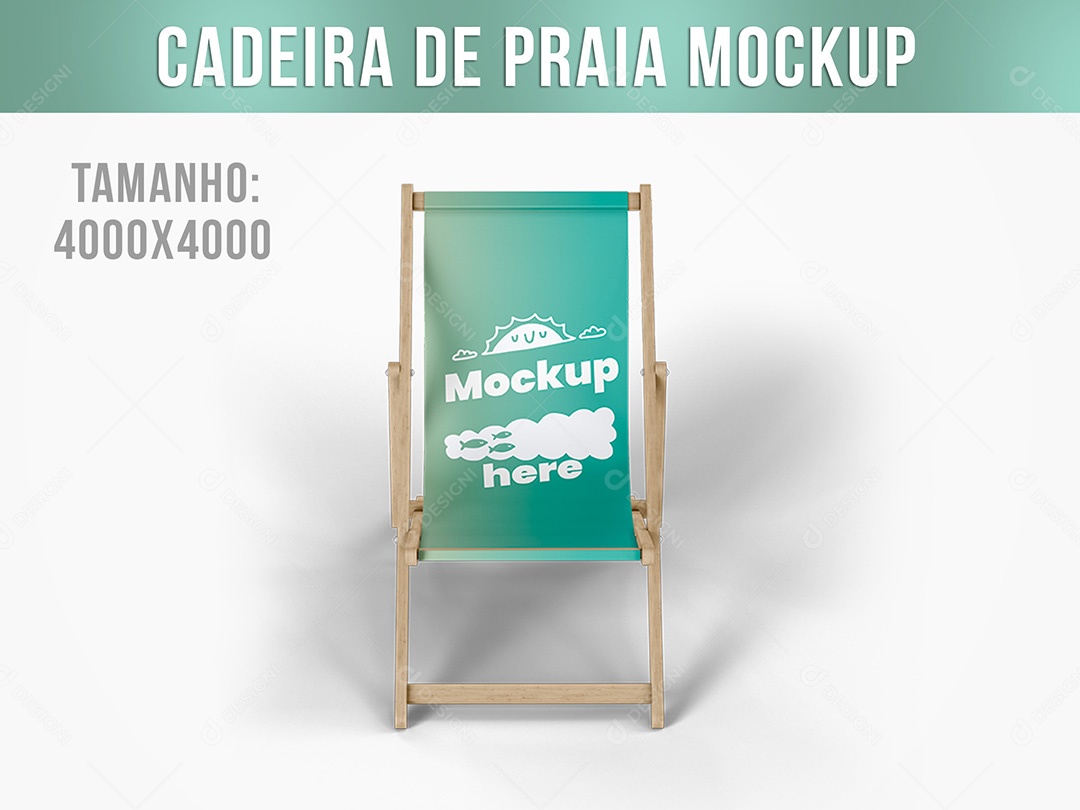 Cadeira de Praia Mockup PSD Editável