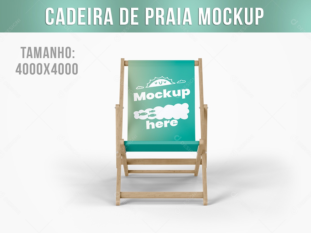 Cadeira de Praia Mockup PSD Editável