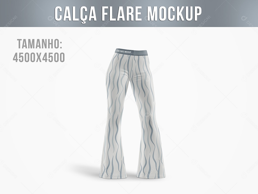 Calça Flare Mockup PSD Editável