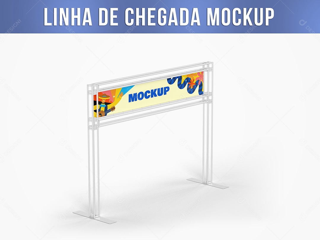 Linha de Chegada Mockup PSD Editável