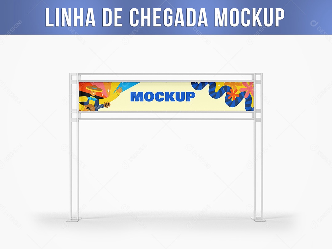 Linha de Chegada Mockup PSD Editável