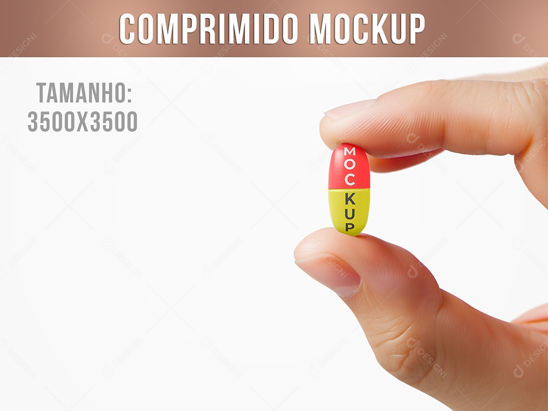 Comprimido Mockup PSD Editável