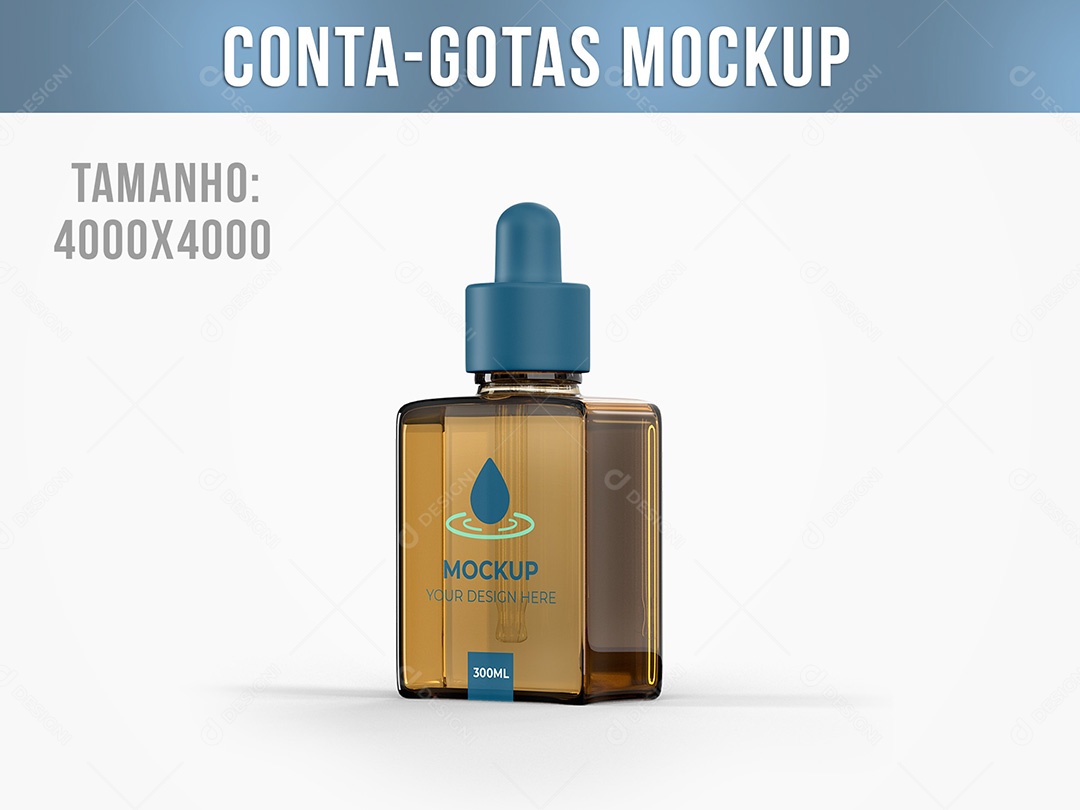 Conta Gotas Mockup PSD Editável