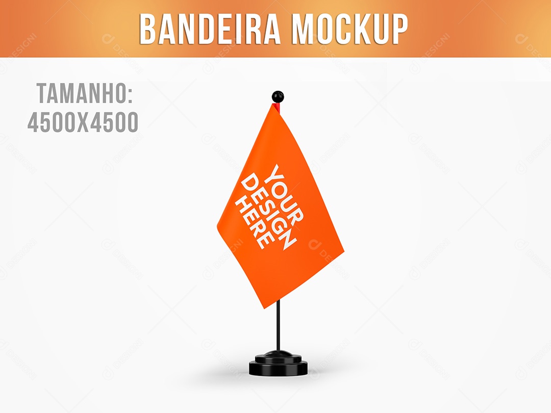 Bandeira Mockup PSD Editável