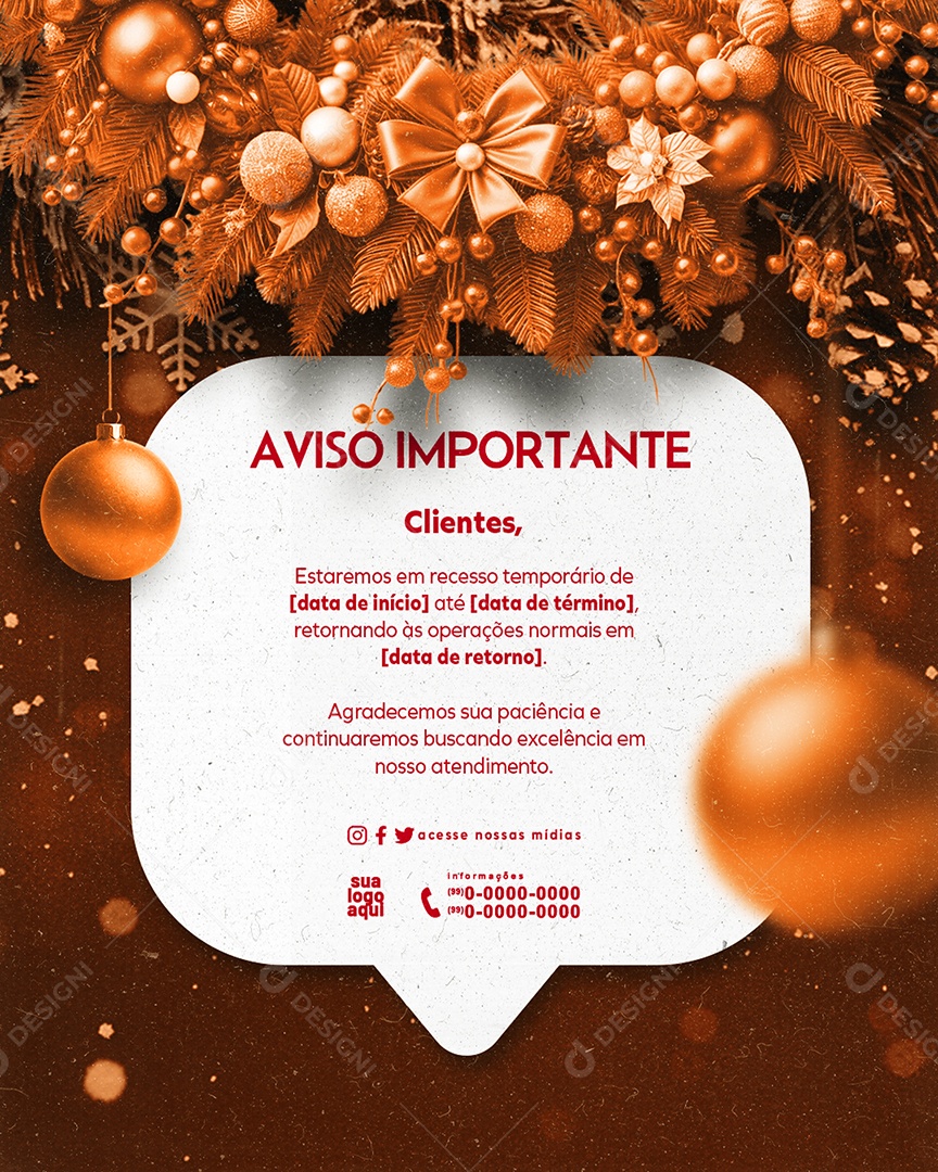 Christmas Time Working Social Media PSD Editable