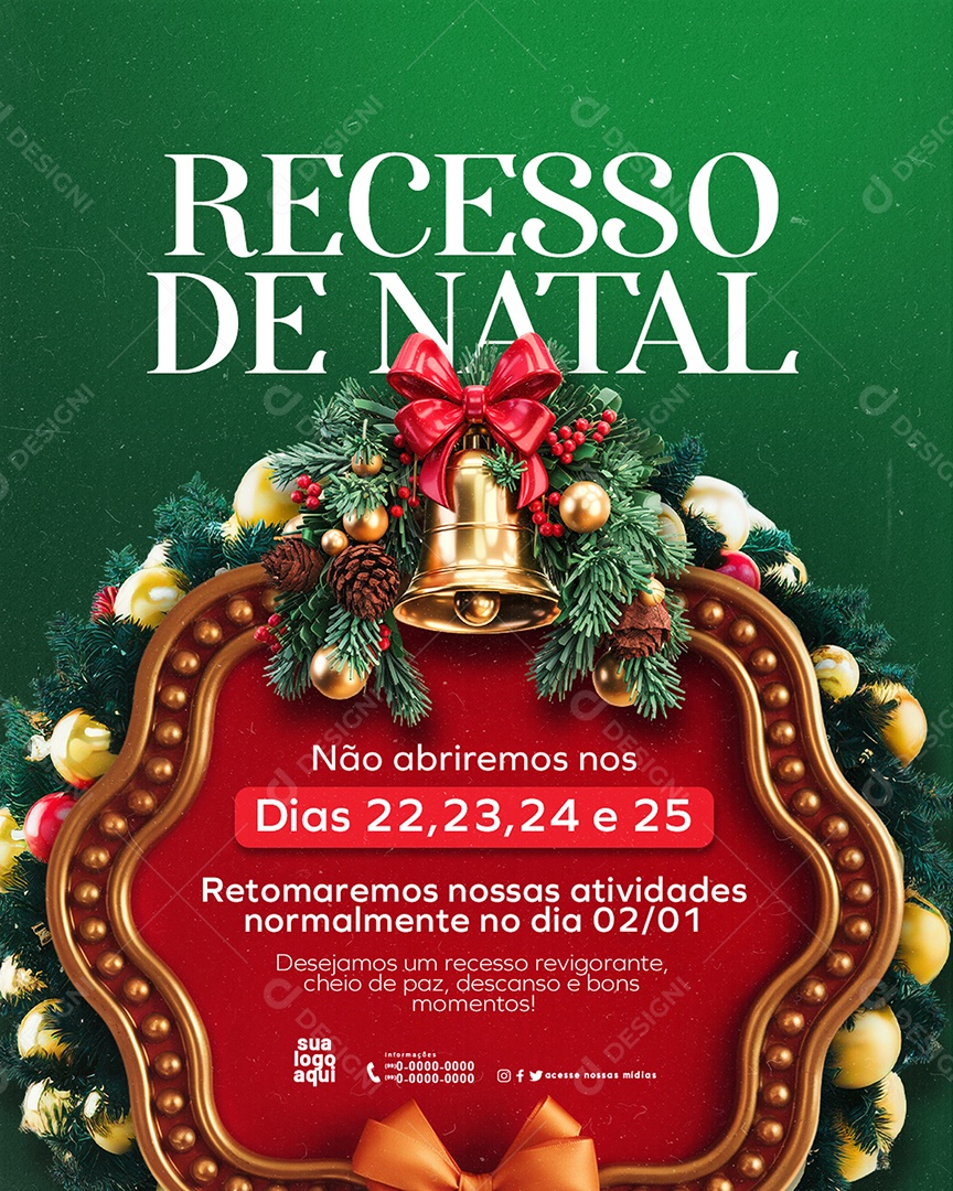 Christmas Time Working Social Media PSD Editable