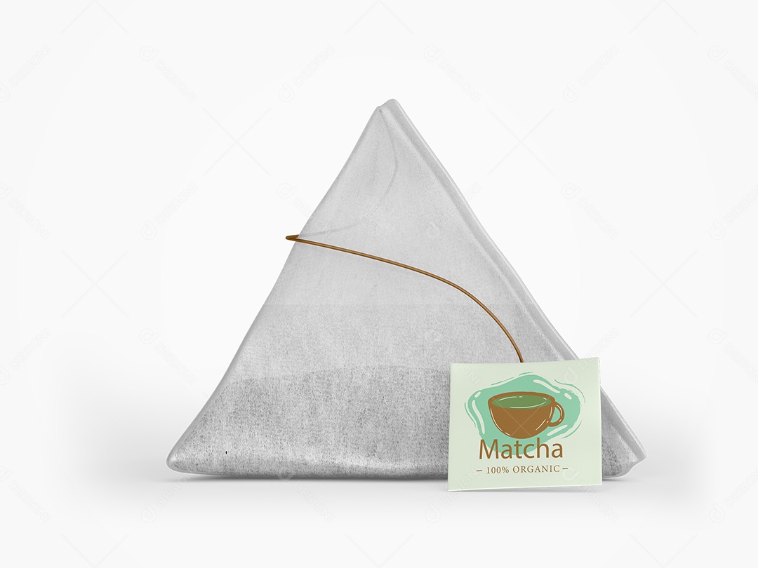 Saquinho de Chá com Etiqueta Mockup PSD Editável