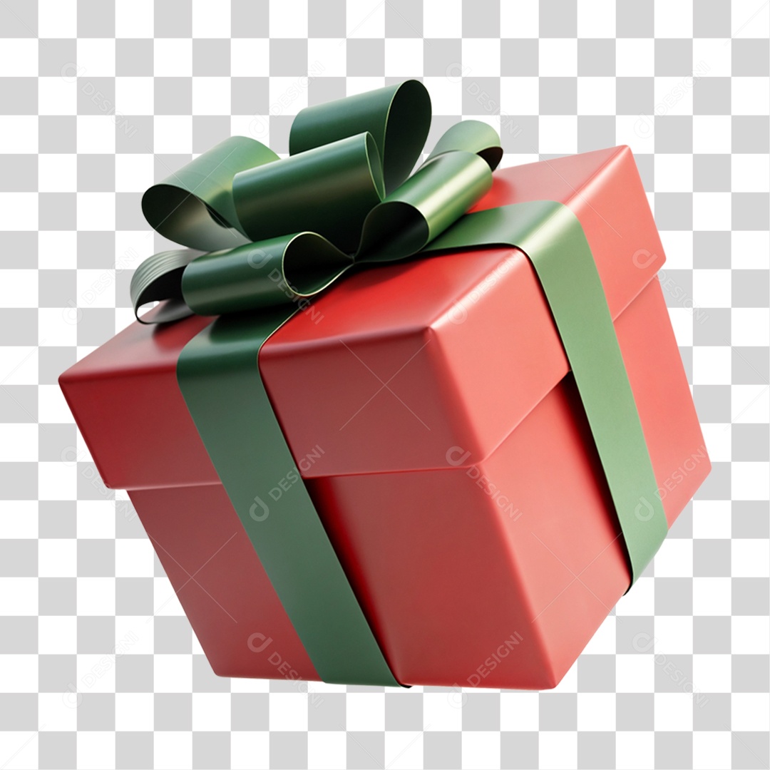 Caixa de Presente com Laço PNG Transparente
