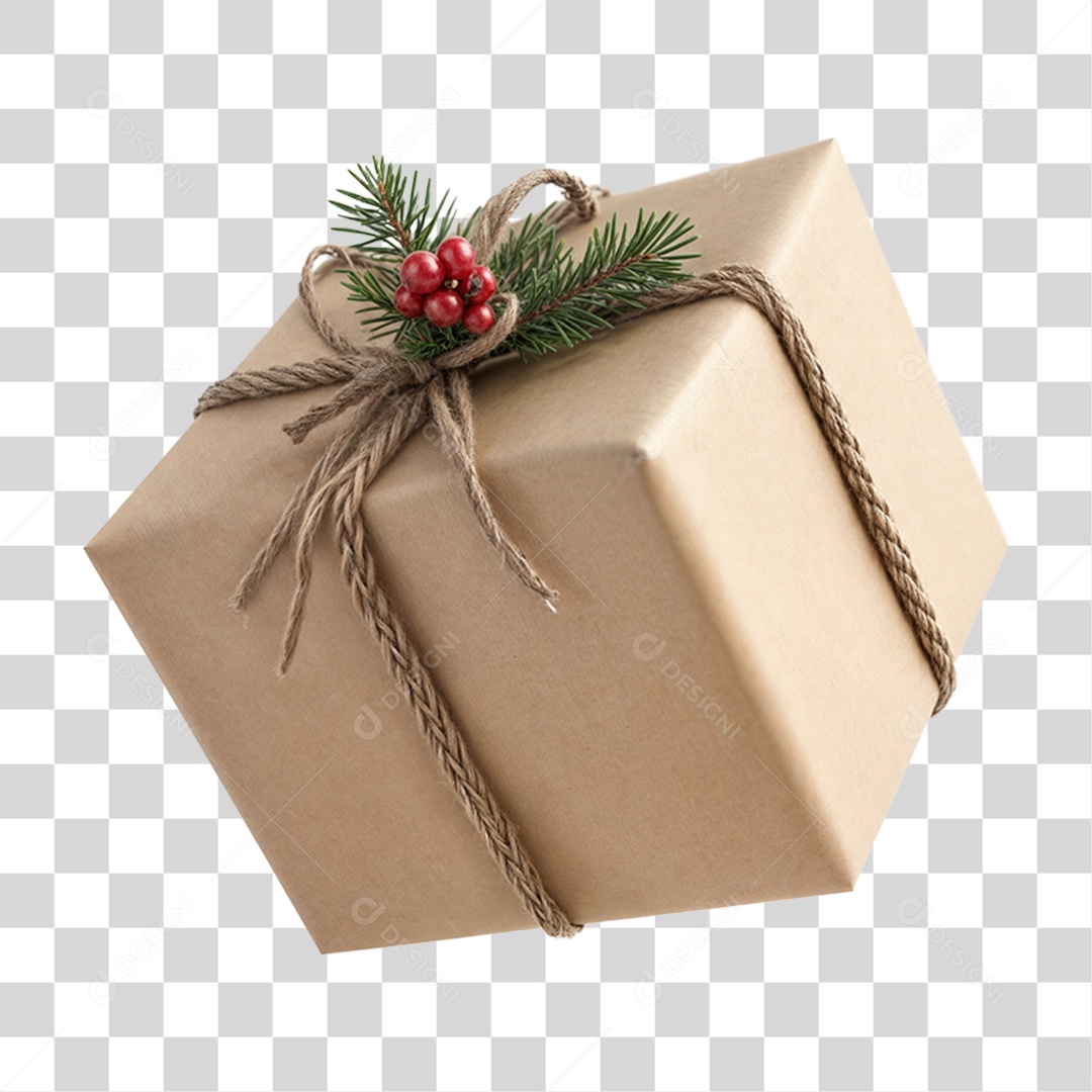 Caixa de Presente com Laço PNG Transparente