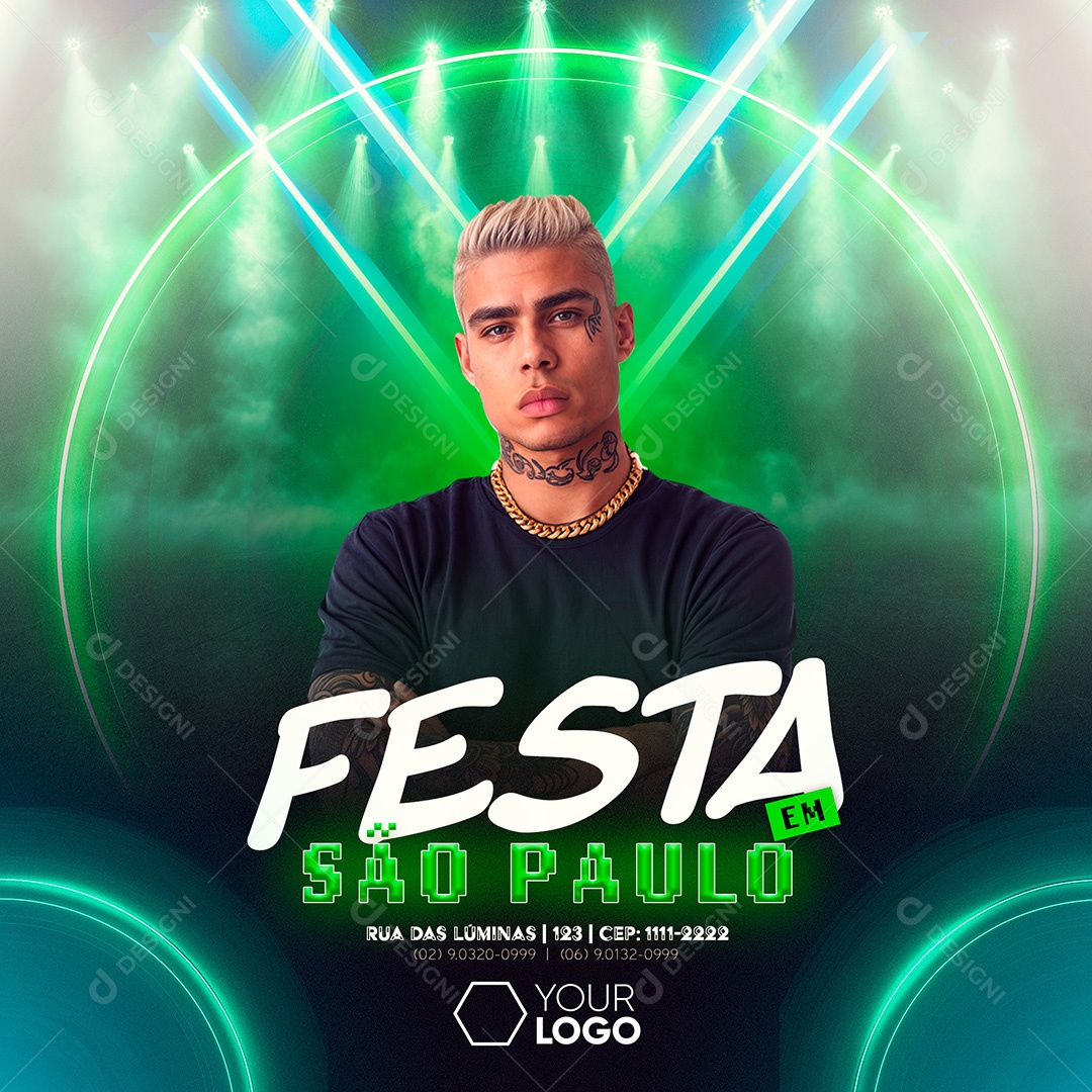 Fetsa Em São Paulo Post Social Media PSD Editável