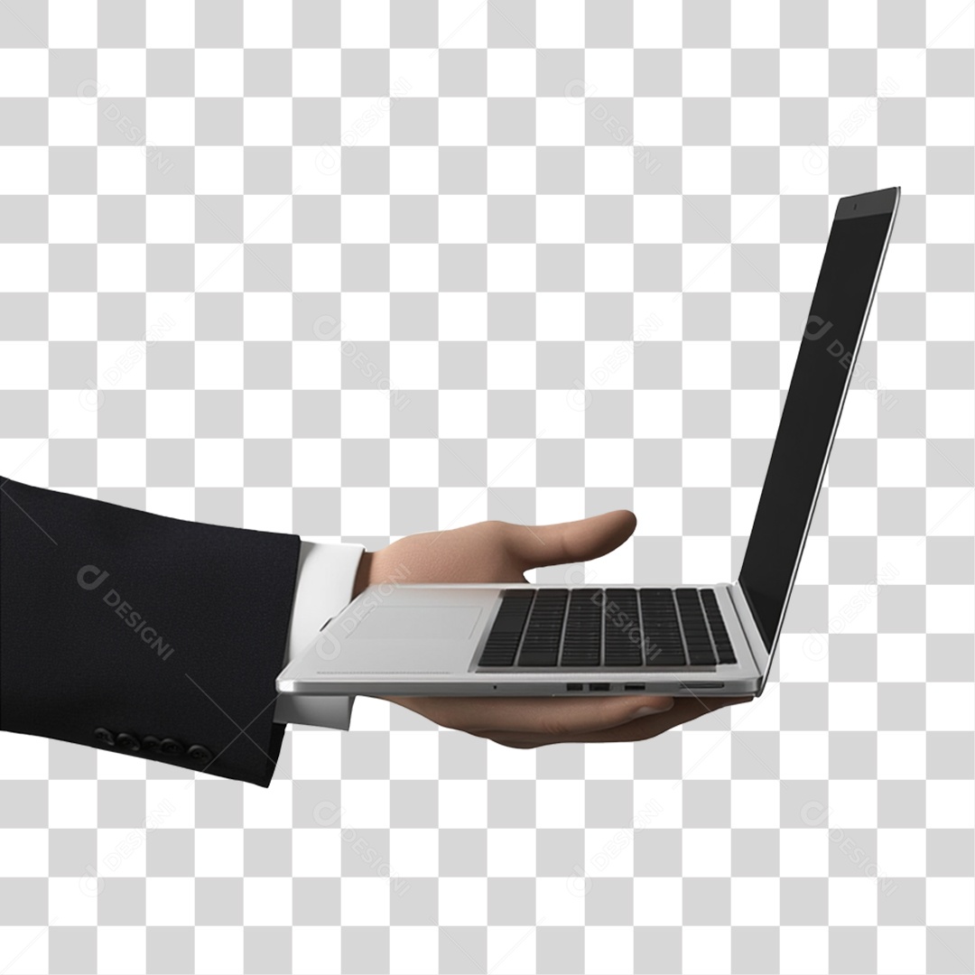 Mão Segurando Notebook PNG Transparente