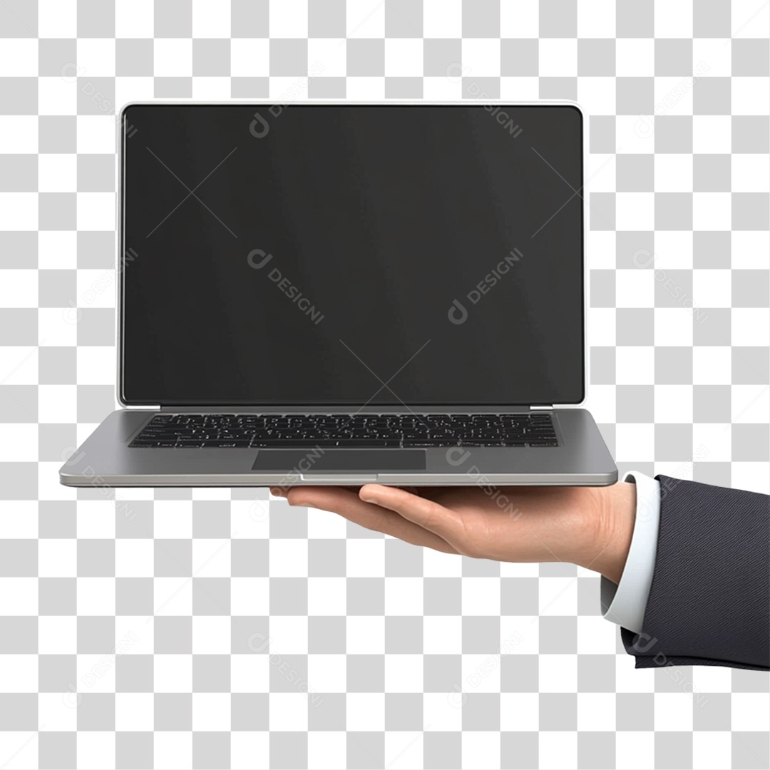 Mão Segurando Notebook PNG Transparente
