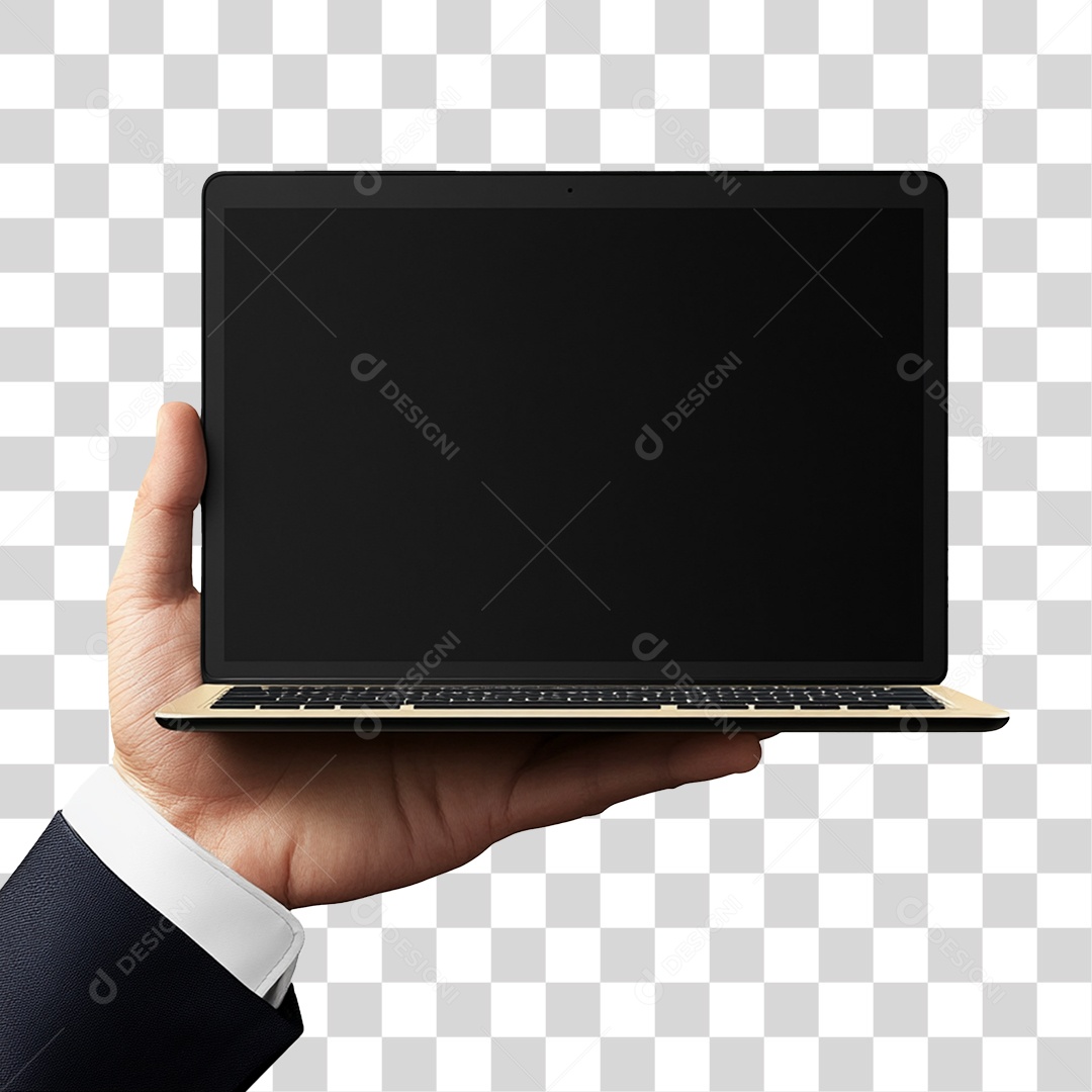 Mão Segurando Notebook PNG Transparente