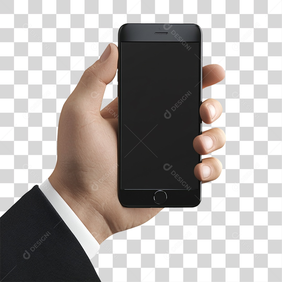 Mão Segurando Celular PNG Transparente