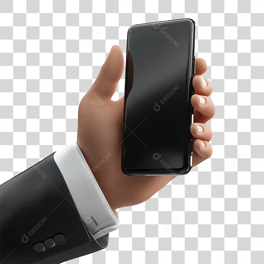 Mão Segurando Celular PNG Transparente
