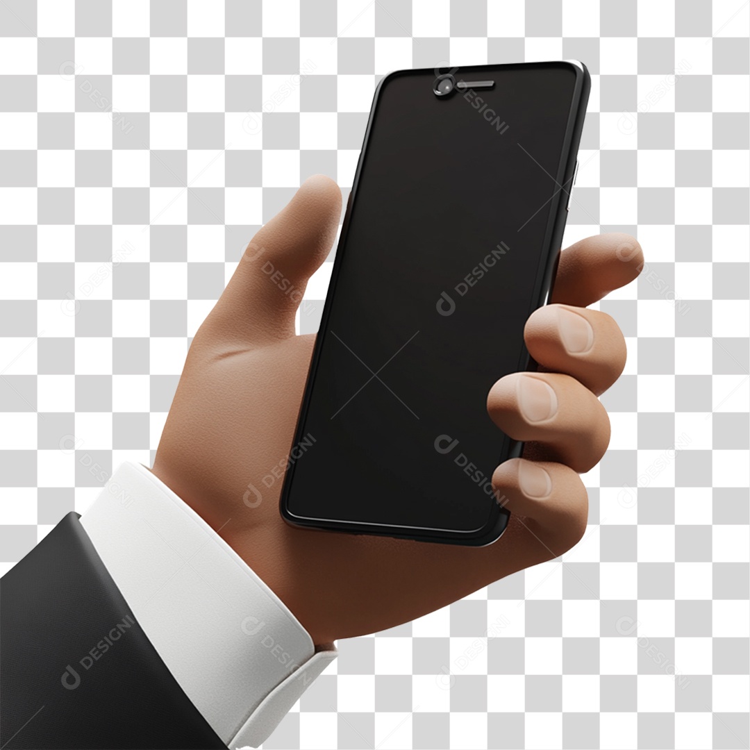 Mão Segurando Celular PNG Transparente